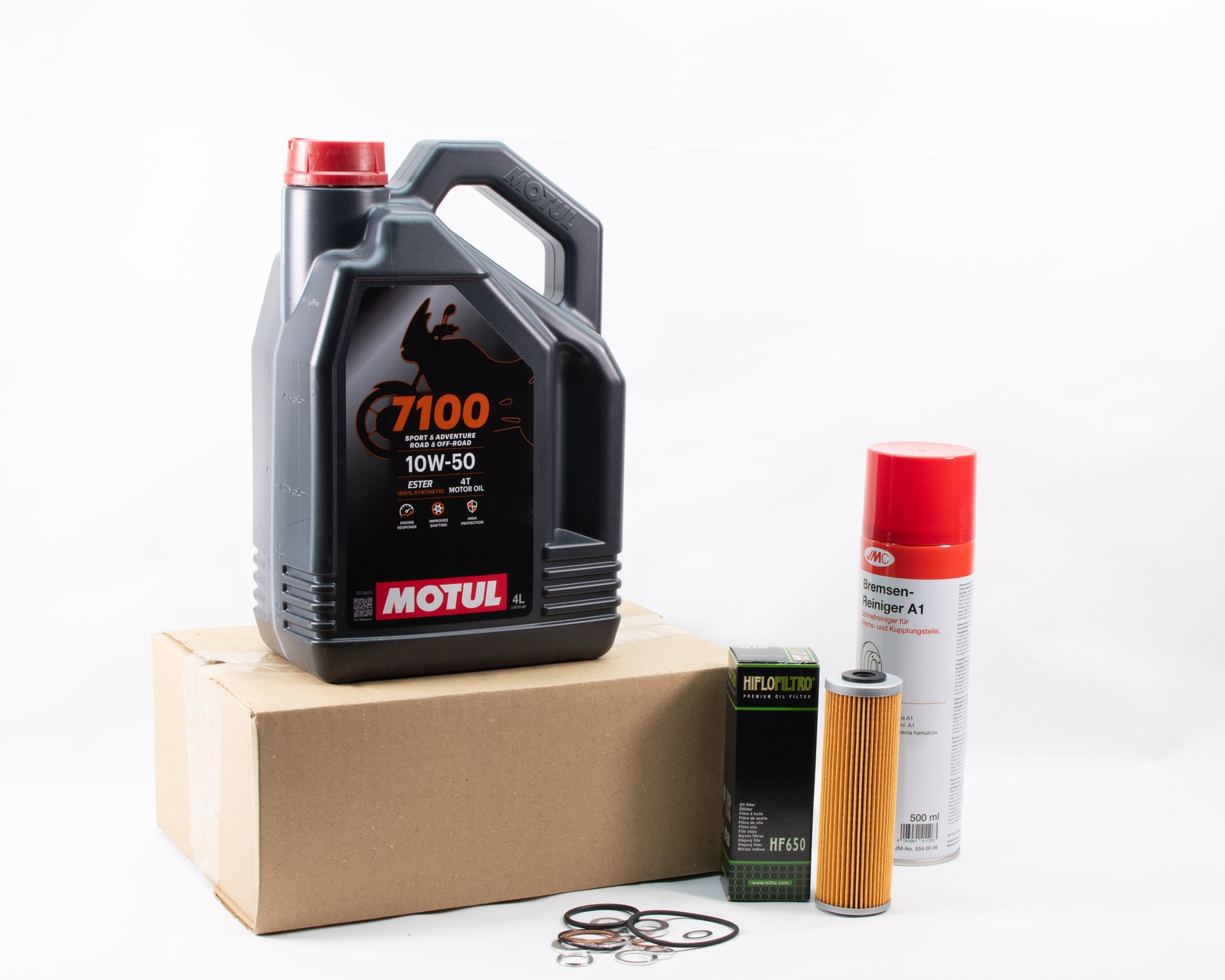 Kit vidange Motul 7100 lubrifiant haut de gamme 100% synthèse pour KTM 790