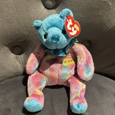 Ty Beanie Babies December The Birthday 2001 Bear Plush Soft Toy With Tag