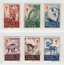FINLAND 1955 & 1956 ANTI TUBERCULOSIS B135-B137 B142-B144 PERFECT FAVOR USED