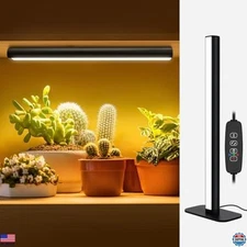 20W LED Grow Light for Indoor Plants, Full Spectrum Timer, Dimmable, 16.8in Tall