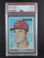 1970 Topps Baseball PETE ROSE Vintage Cincinnati Reds #580 PSA 8