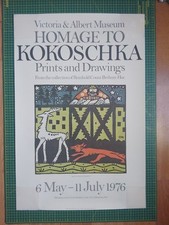 Original 1976 V&A Poster–Homage to Oskar Kokoschka–Prints & Drawings Exhibition