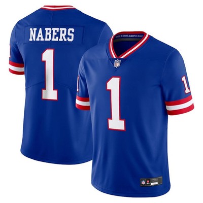 Men's Giants #1 Malik Nabers Royal Alternate 2 Legacy Untouchable Limited Jersey