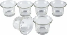 Clear Chunky Glass Lip Votive Candle Holders Tealight Cups for 