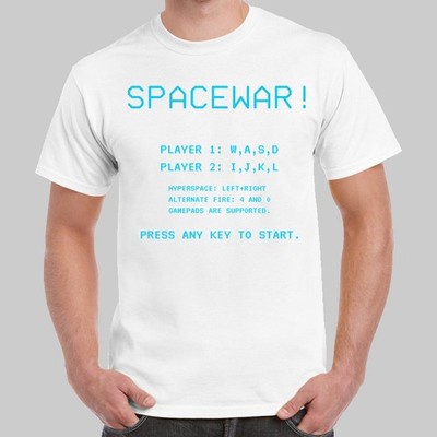 Retro 1962 SpaceWar! Video Game History Art Tribute T-shirt