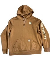 Carhartt Clarksburg Sleeve Logo Hooded Sweatshirt Women  s Large 12-14 EUC
