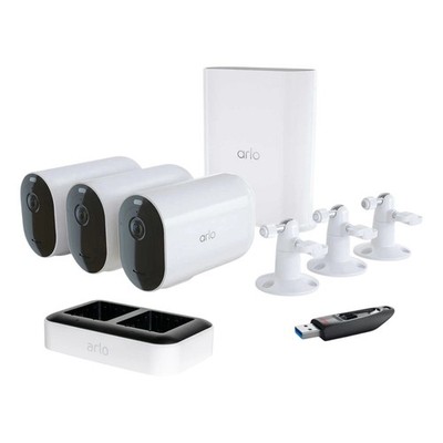 Arlo Pro 6 XL 2K 3 Camera Wireless Smart Security System with Dual-Band WiFi