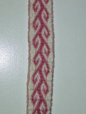 Brettchenborte, pinkfarbene Ranke, Material: ...