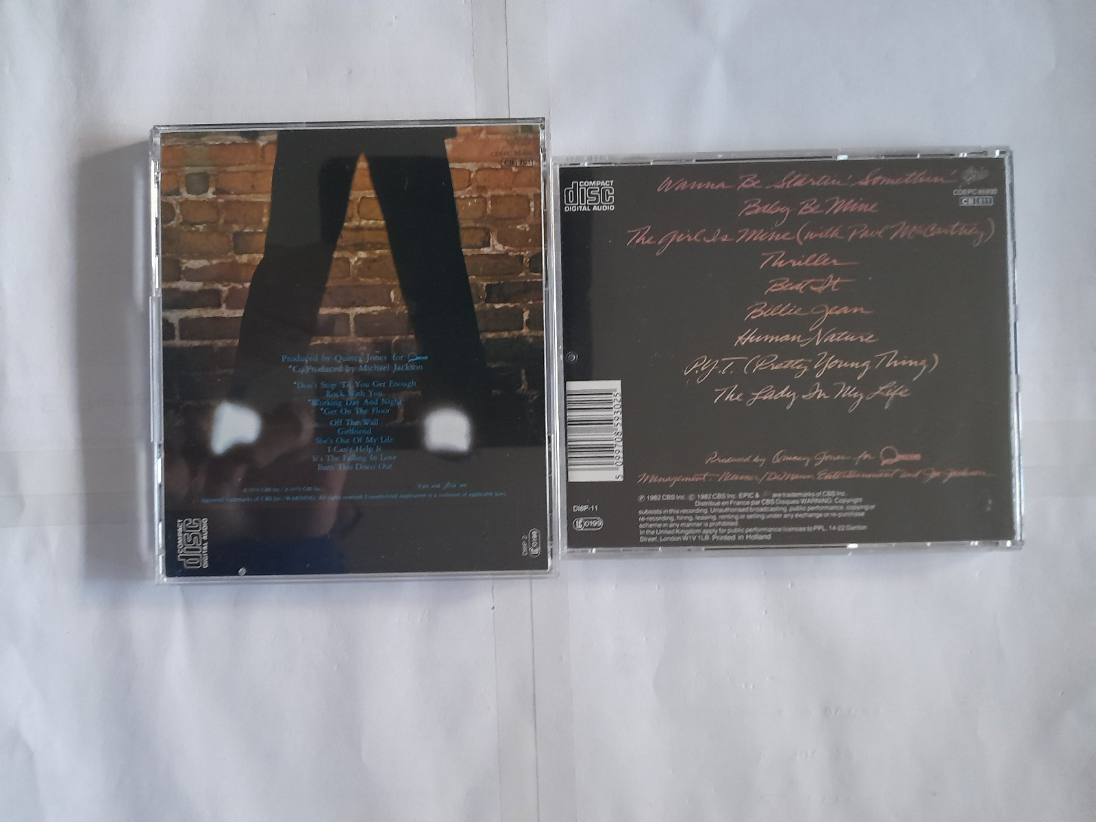 Michael Jackson 2 x CDs - Off The Wall ; Thriller (Original Epic)