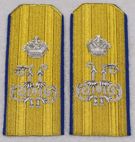 Uniform Shoulder Boards Royal Navy HMS Officer UK Britain King Crown Bullion EX