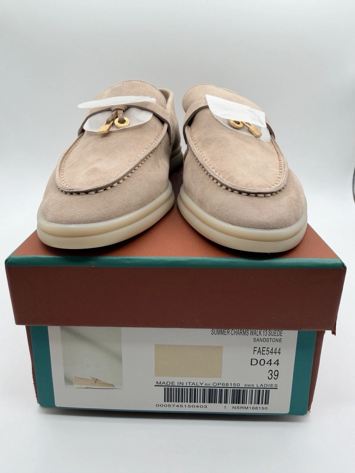 Loro Piana Summer Charm Walk Loafer Women’s EU 39 Sandstone Yacht Shoes