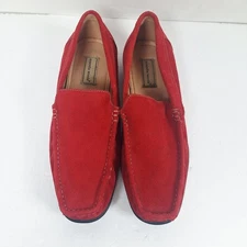 Scandia Woods Red Suede Slippers Shoes Slip-On with Square Toe Size 12