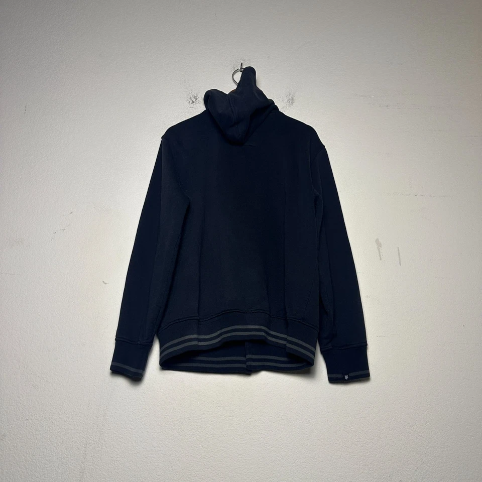 Zoo York Sweater Men L Y2K New York Button Up Cardigan Hooded Embroidered Black - Image 3 of 4