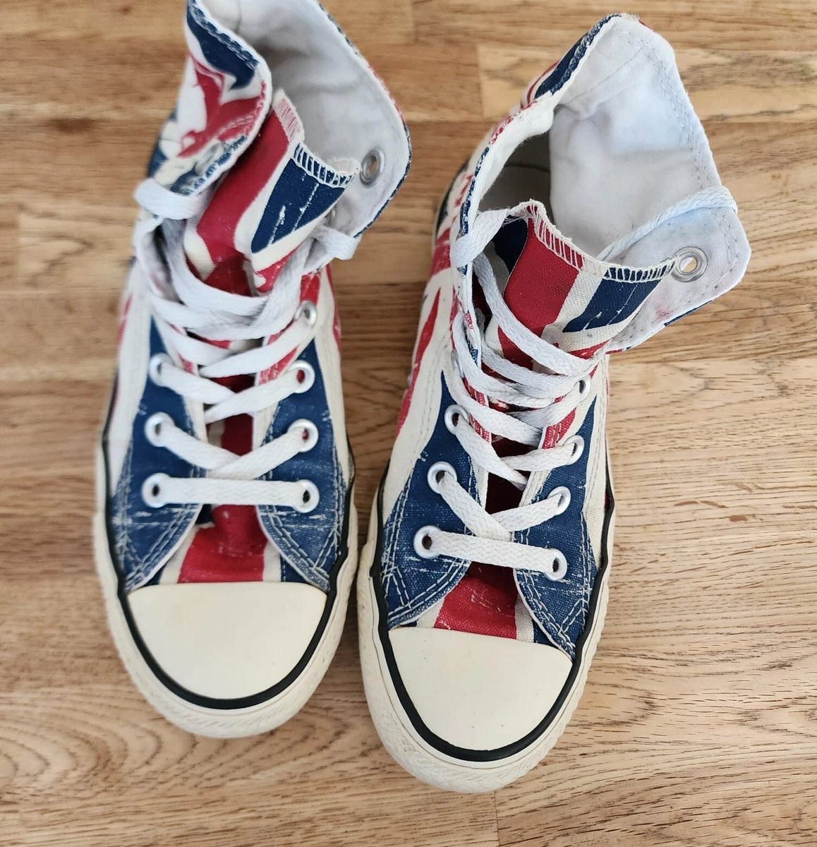 Converse Unisex White All Star Low Union Jack Chili Pepper UK 4 EU