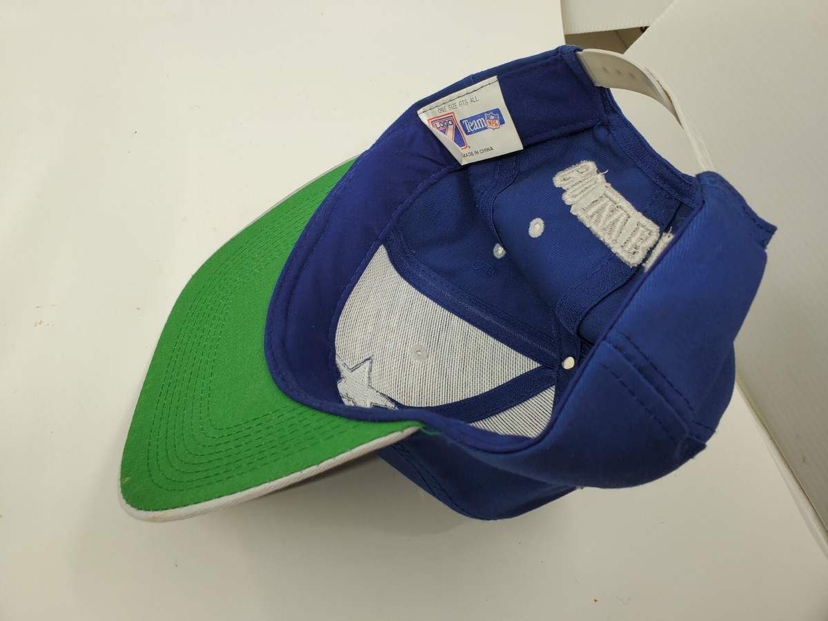 Dallas Cowboys vtg blue LOGO 7 Snapback Hat Cap NFL Z13 | eBay