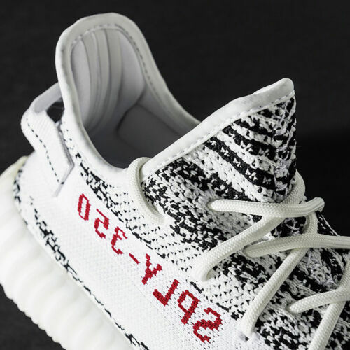 Adidas Yeezy Boost 350 V2 Zebra Mens Size 8.5 White Black Red
