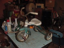 VINTAGE 50s 60s SEARS TRICYCLE RESTORE USE FOR PARTS YARD ART DECOR PROP ART