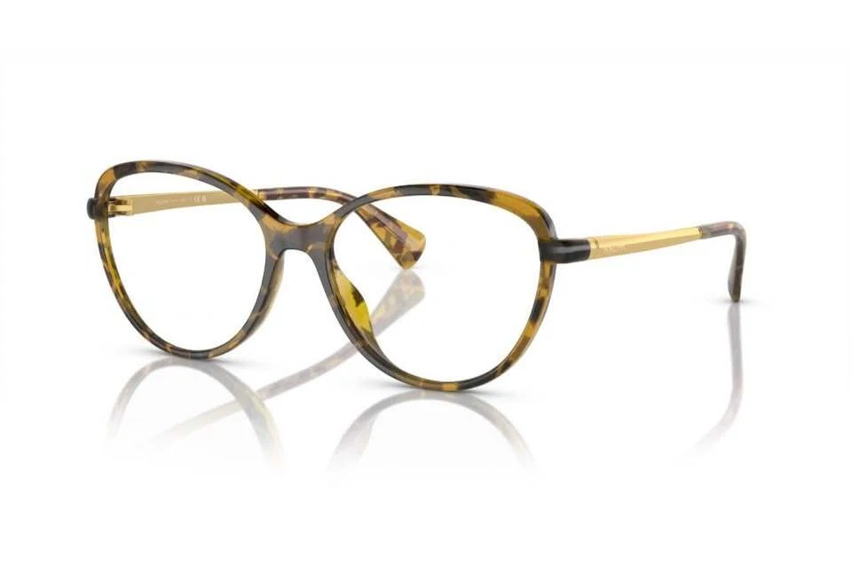 Ralph Lauren RA7157U 5836 / Shiny Yellow havana with Clear Lens/ Cat eye Lens... - Imagem 3 de 4