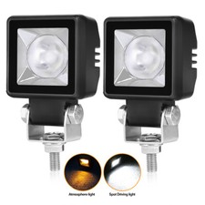 LED Lights Spot Driving Fog Pods DRL 2-Color For Golf Cart Club Car EZGO YAMAHA