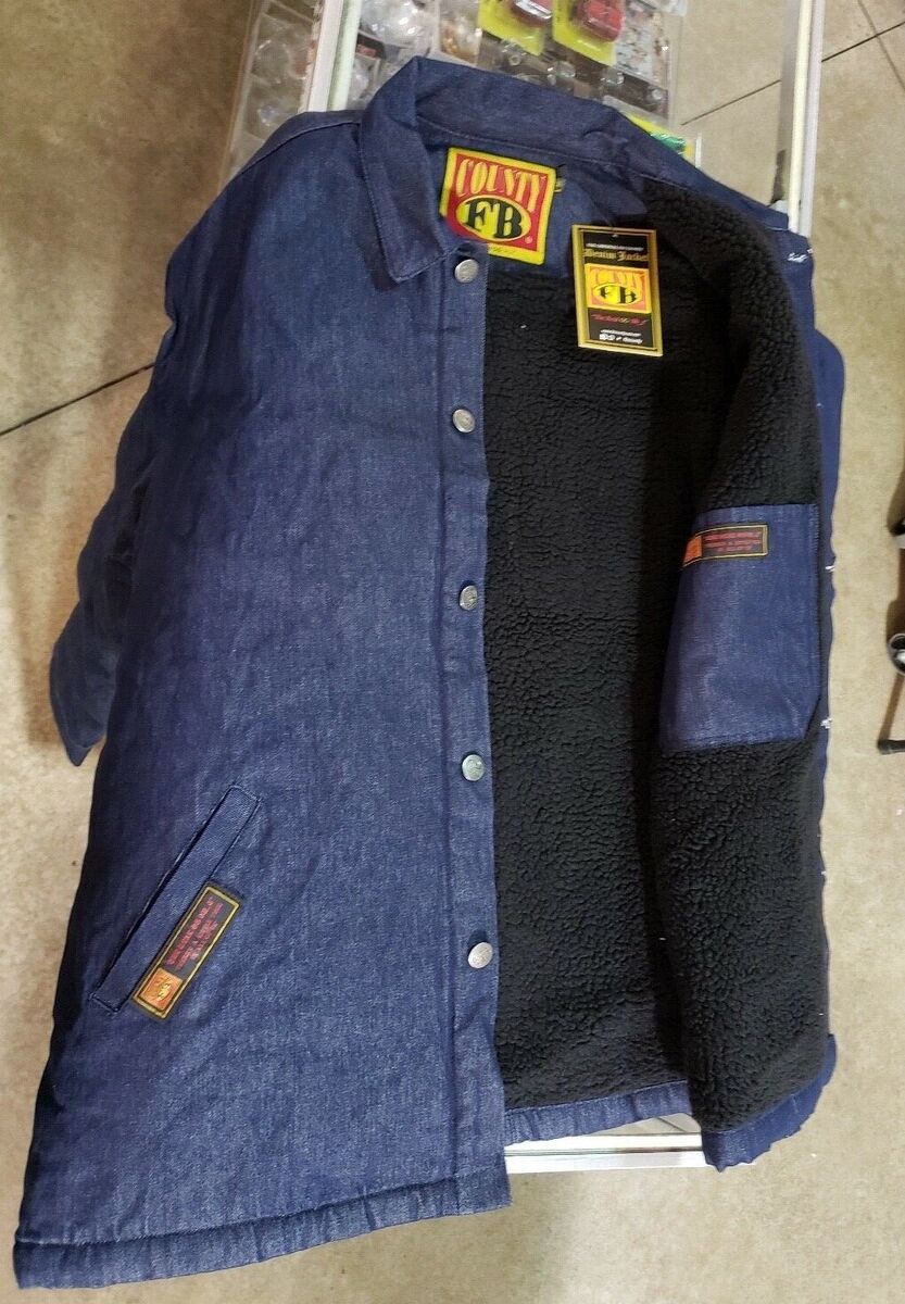 FB County Heavyweight Jackets Denim Blue Black 6-8 pounds ea FB County Heavyweight Jackets Denim Blue Black 6-8 pounds ea