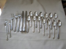 International Silverplate Avalon / Cabin Forks Teaspoons, Knives, Seafoods  21P 