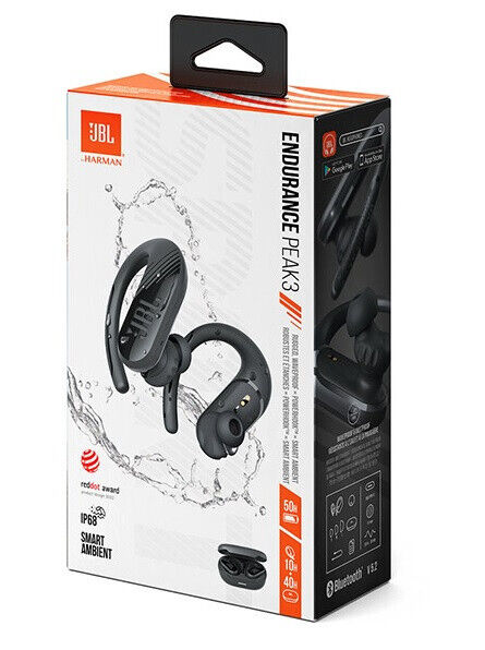 JBL Endurance Peak III True Wireless Sport Headphones in Black