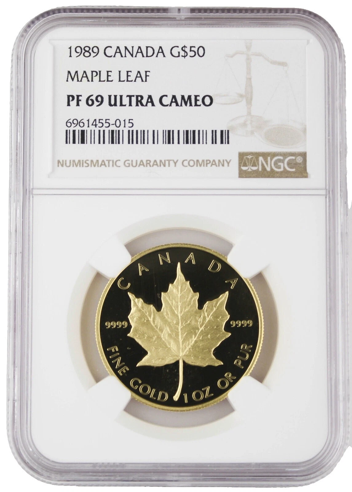 1 oz Precious Metal Content per Unit 1989 Gold Bullion Coins