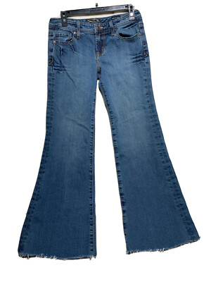 Seven Women's WIDE LEG Blue Denim Jeans Size 29 Stretch