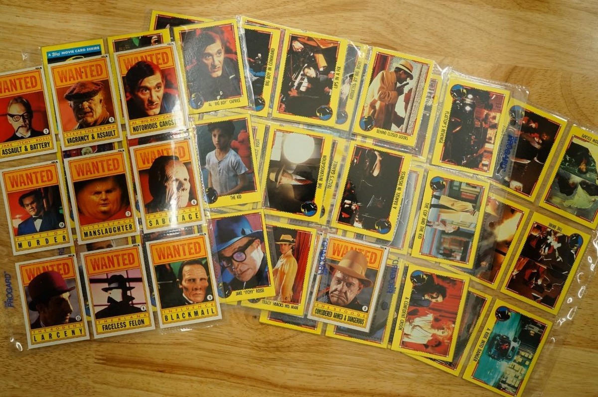 1990 Topps Dick Tracy Movie Trading Cards & Stickers Set 99PC