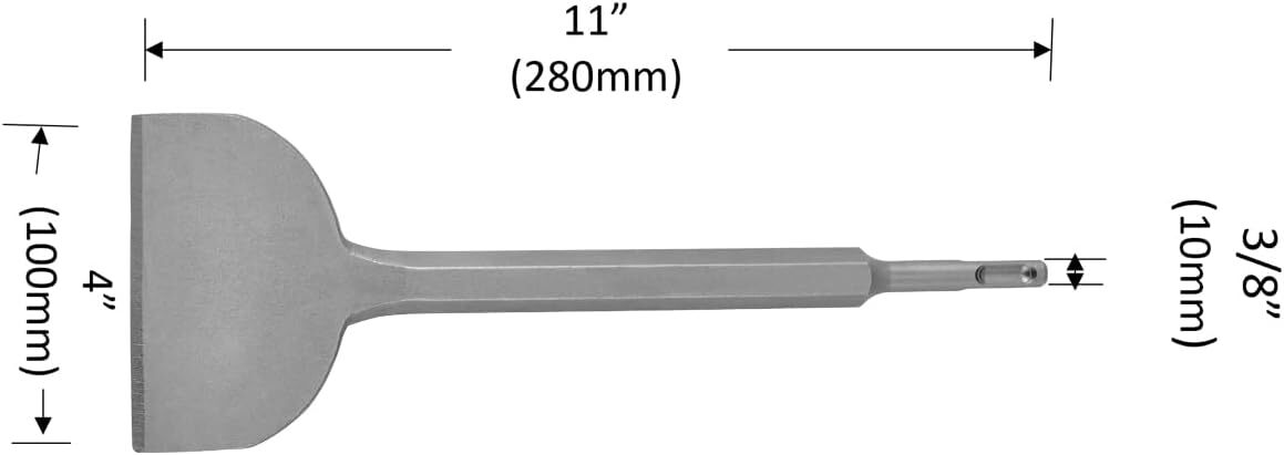 4" x 11" Thinset Scraper Wall and Floor Scraper Work with All Brands of SDS-Plu.