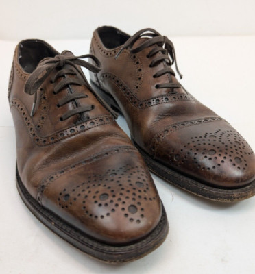 Beckett & Robb Oxford Brogue Brown Shoes Men's Size 8
