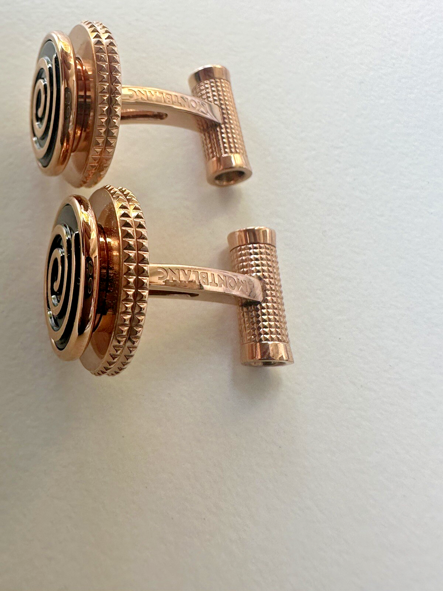 Montblanc Cufflinks Miles Davis Spiral Gold Black 114780 Jazz