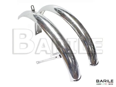 Coppia Parafango / Parafanghi Inox Cromato Bici Pieghevole - Graziella 20" Epoca