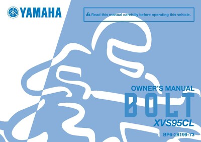 Yamaha Owners Manual Book 2020 Bolt 950 XVS95CL