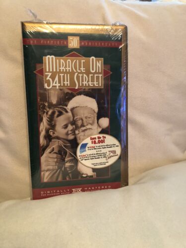 NEW SEALED. Miracle On 34th Street VHS 1947 Black & White 50th Anniversary - Picture 1 of 6