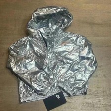 Nike metallic cool gray jacket size 6.