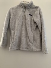 Girls Patagonia Light Gray Los Gatos 1/4-Zip Sweater Size 14 XL