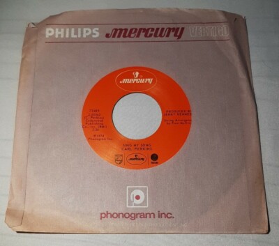 Carl Perkins NM 45 Sing My Song / Ruby, Don't Take Your Love to Town 1973 73489