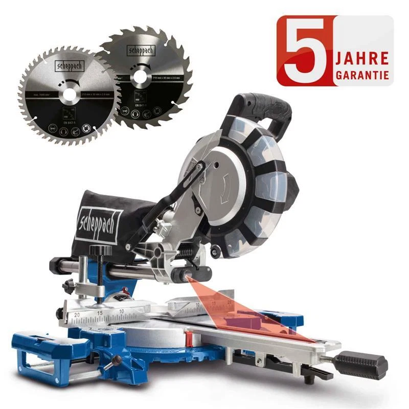 Scheppach Kapp und Gehrungssäge HM216SPX Zugsäge 2.Sägeblatt Set mit UMF2000 - Bild 2 von 4