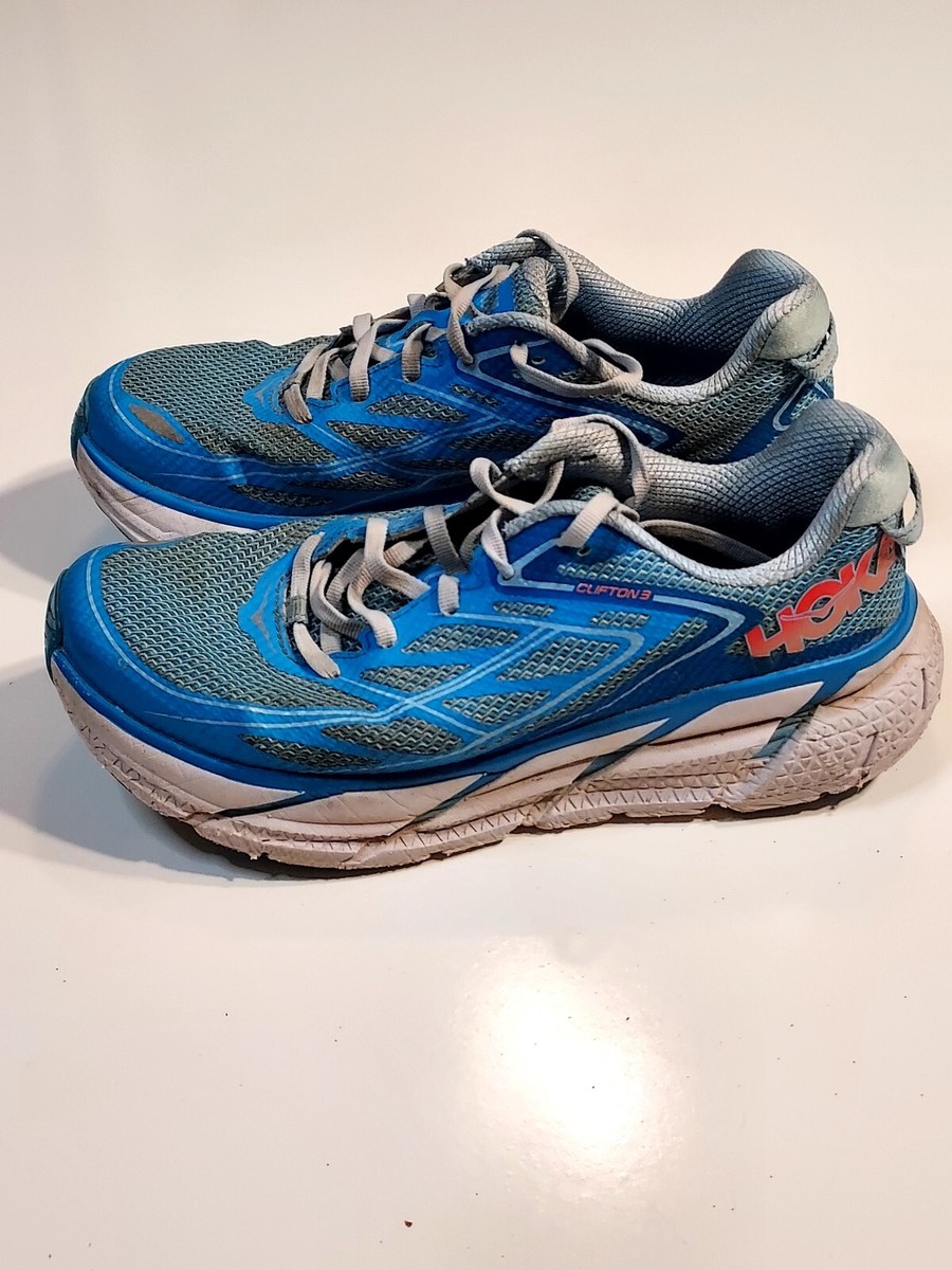 Hoka One One Clifton 3 Womens Running Shoes Blue Size 7  display picture 1