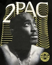 Vintage Cross Colours Tupac Shakur Hoodie Men’s Medium 2Pac Rap Sweatshirt Black