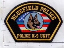Virginia - Bluefield VA K-9 Police Dept Patch