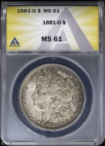 1881-O $1 Morgan Silver Dollar ANACS MS 61 | Uncirculated UNC
