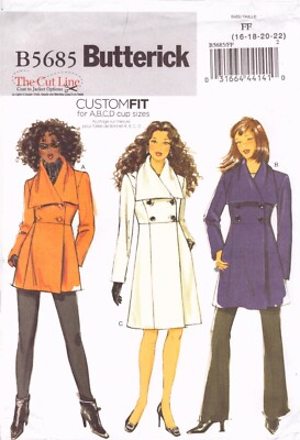 Butterick Pattern 5685 Misses Jacket/Coat Semi-Fitted-Princess