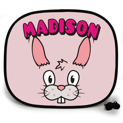 2x Car Side Window Personalised Mesh Sun Shades Visor Sunshade UV Gift Baby Kids - Picture 8 of 80