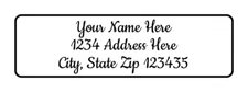 400 Cookie Script Font Personalized Return Address Labels 1/2 inch by 1 3/4 inch