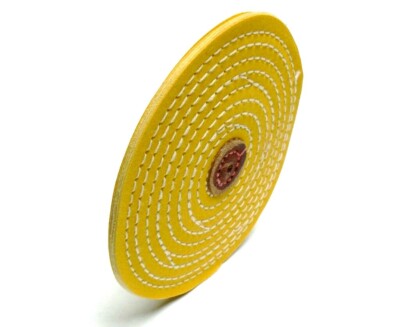 Polishing Buff Knife Edge Muslin Razor Buff 6'' Yellow Treated Wheel 