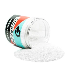 2oz Scar Flake 0.015 White Metal Flake - Solvent Resistant Glitter