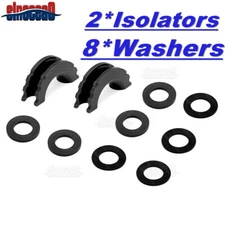 D Ring/Shackle Isolator Kit, (2) Isolator and (8) Washers For 3/4'' D-Ring Black