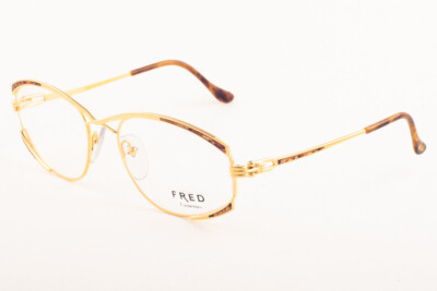 FRED JOYAU Brown Gold Eyeglasses 55mm